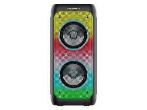 Techancy Altifalante Bluetooth Sem Fios TH2637, Altifalante De 2*4 Polegadas, Som Estéreo Tws, Ritmos De Luz Led,