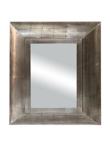 houten spiegel met aluminium