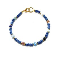 Bracelet blue with gemstones