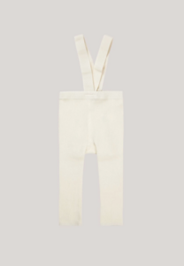 Leggings mit Hosenträgern – Elfenbein