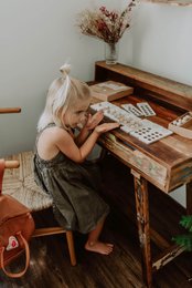Tal til at lære at tælle, træklodser, montessori