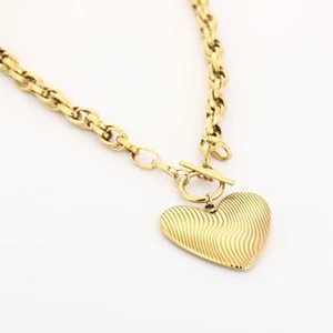 Luxury link necklace with heart JE18111 - GOLD