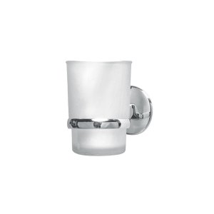 Glazen en chromen tandenborstelhouder Fakelmann Vision