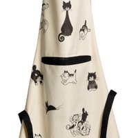 Printed kitchen apron Dubout Multi kittens Ficelle 72 x 85
