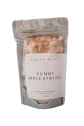 A sweet and delicious apple strudel made with cotton candy, featuring a soft and fluffy texture.