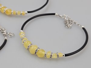 White amber everyday bracelet gemstone friendship crystals 