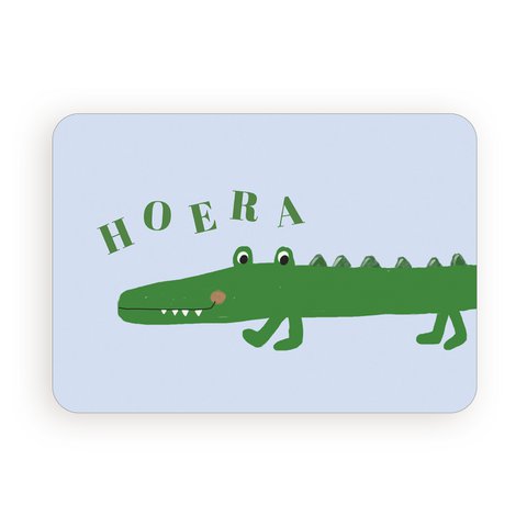 Appearing card (A6) 'haira', crocodile