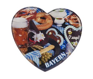 Magneet Herz Bayern 6,5x6cm