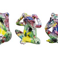 Poly Frosch sitzend Street Art VE 3 so