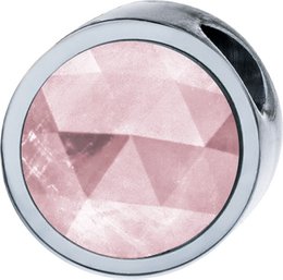 Zawieszka PURE okrągła, 6mm, z kamieniem w wybranym kolorze, wykonana ze stali chirurgicznej