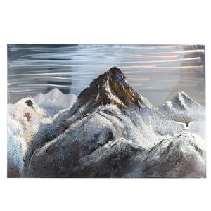 Aluminium/linnen 3D foto "Berg" 150x100