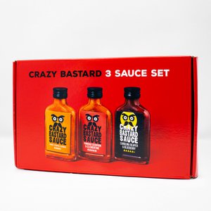 Crazy Bastard Hete Saus - (3x Hotties-doos van 100 ml)