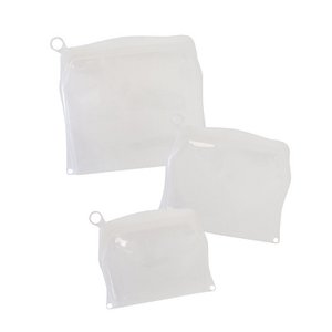 siliconen etui | Boodschappen- en diepvrieszakken | herbruikbaar | 3 maten