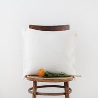 Off-White Linen Cushion Cover