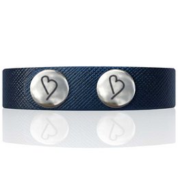 Lederohrringe 'Flair', Designer Darkblue