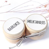 Bewaardoosje Melktandjes + Haarlokje (SET) | Wit