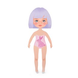 Soft toy, Sweet Sister - Clothing set: Purple Sweater (35cm)