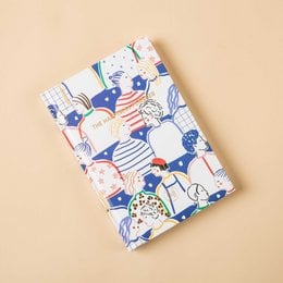 A colorful, patterned notebook with illustrations of various objects and shapes, including stars, hearts, and other whimsical designs. The notebook appears to be part of a "100-Day Planner" collection and is labeled "Best Friends".