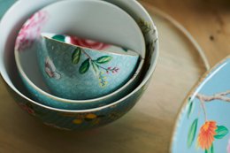 Bowl Blushing Birds Blue 15cm