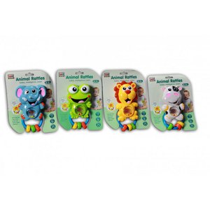 Baby rattle teething ring animal