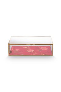 Storage Box Blooming Tales Glass Gold 33x21x9cm