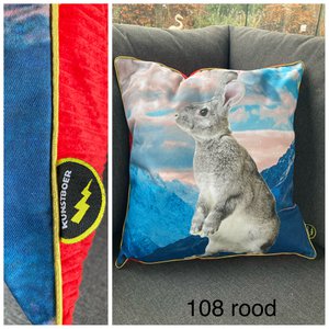 Cushion cover - Rabbit red