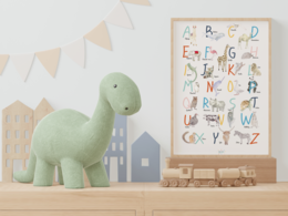 Affiche d'apprentissage Alphabet à l'aquarelle modèle unique