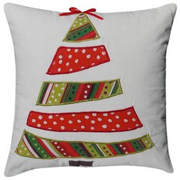 Árbol de Navidad colorido blanco y rojo – Funda de cojín / Kussenhoes – Navidad 45×45 cm – Urbane Hide