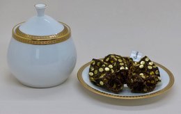 Pailletter scrunchie guld