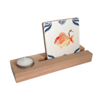 Houten TEGELHOUDER waxinelichtje