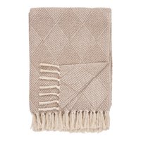 Bursa Plaid - Taupe/Beige, Katoen, Polyester, 130x180 cm