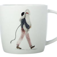 M&W FURRY FRIENDS Mug 400ml, Walking the Dog, giftbox