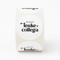 Stickers | 250 op rol | Bedankt leuke collega