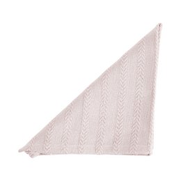  Set of 2 metallic pink herringbone pattern napkins, each measuring 40x40cm.