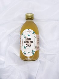 A 30cl or 50cl bottle of the original Lou Kombucha, a fermented tea beverage with a light, refreshing flavor.