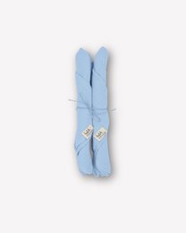  Light blue muslin napkins set of four, soft fabric, rolled presentation, elegant table linens