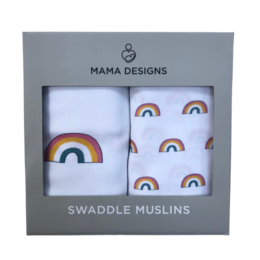 Musselin Swaddles - Regenbogen - 2er Pack