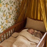 Want ledikantdeken 93x135cm - Merinowol - Amandel