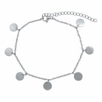 Bracelet with 7 stainless steel plates, rosé