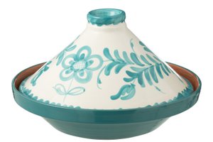 J -Line Tajine Granada - Keramik - Weiß/Aqua