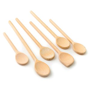 6 Piece Wooden Kitchen Spoon Set 20cm - 35cm