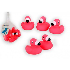 Flamingo bath figures 6cm net of 5pcs