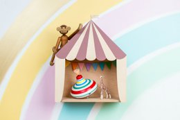 Circus shelf „the big top!” dusty pink