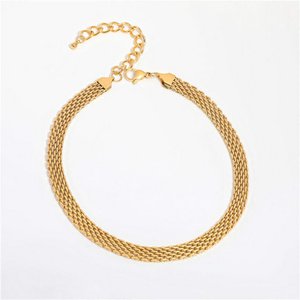 Andreas - Mesh-Kettenhalskette Gold