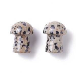 Sattva-rotsen | Dalmatiër Jaspis Sereniteit | Gua Sha Spa Paddestoel 20mm