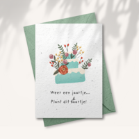 Seed paper greeting card - Birthday cake