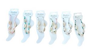 Various adjustable shell anklets