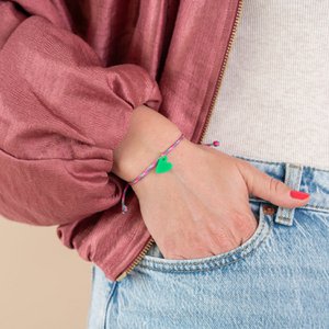 Armband Lume Charms | Heart Green