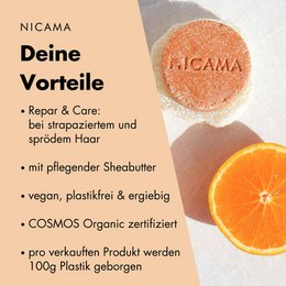 NICAMA - Solid Shampoo - Sea Buckthorn Orange (COSMOS)