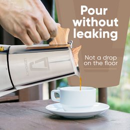 Pot à moka en acier inoxydable 300 ml